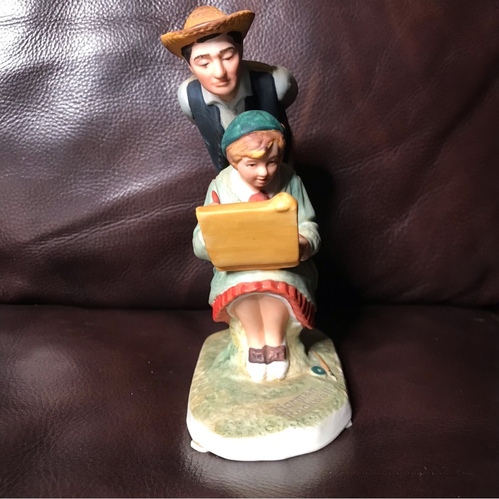 Norman Rockwell Reproduction Porcelain figurine "Country Critic"